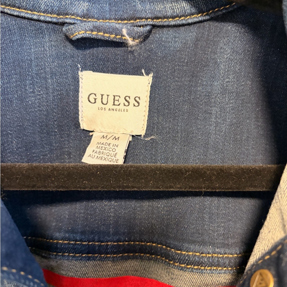 Guess Dark Blue Denim Jean Jacket size M * NWOT* - Picture 5 of 6